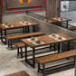 Solid Wood Industrial Dining Table Brown Rectangle Table with Sled Base for Dinning Room Clearhalo ' dining_table' 'Dining Tables & Seating' 'Dining Tables' 'furn' 'furn_dining_table' 'Furniture' 'furniture_dining_table' 'Kitchen & Dining Furniture' 'kitchen&dining_furn' 'kitchen' 'kitchen_dining_table' 3756940