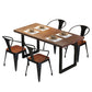 Solid Wood Industrial Dining Table Brown Rectangle Table with Sled Base for Dinning Room Clearhalo ' dining_table' 'Dining Tables & Seating' 'Dining Tables' 'furn' 'furn_dining_table' 'Furniture' 'furniture_dining_table' 'Kitchen & Dining Furniture' 'kitchen&dining_furn' 'kitchen' 'kitchen_dining_table' 3756945