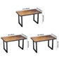 Solid Wood Industrial Dining Table Brown Rectangle Table with Sled Base for Dinning Room Clearhalo ' dining_table' 'Dining Tables & Seating' 'Dining Tables' 'furn' 'furn_dining_table' 'Furniture' 'furniture_dining_table' 'Kitchen & Dining Furniture' 'kitchen&dining_furn' 'kitchen' 'kitchen_dining_table' 3756946