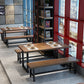 Solid Wood Industrial Dining Table Brown Rectangle Table with Sled Base for Dinning Room Clearhalo ' dining_table' 'Dining Tables & Seating' 'Dining Tables' 'furn' 'furn_dining_table' 'Furniture' 'furniture_dining_table' 'Kitchen & Dining Furniture' 'kitchen&dining_furn' 'kitchen' 'kitchen_dining_table' 3756949
