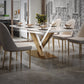 Metal Traditional Luxury Rectangle Dining Table Sintered Stone Top Table with Pedestal Base Clearhalo ' dining_table' 'Dining Tables & Seating' 'Dining Tables' 'furn' 'furn_dining_table' 'Furniture' 'furniture_dining_table' 'Kitchen & Dining Furniture' 'kitchen&dining_furn' 'kitchen' 'kitchen_dining_table' 3756966