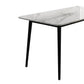 Simple Sintered Stone Kitchen Dining Table Rectangle White Dining Table with 4 Legs Base Clearhalo ' dining_table' 'Dining Tables & Seating' 'Dining Tables' 'Furniture' 'furniture_dining_table' 'Kitchen & Dining Furniture' 'kitchen&dining_furn' 'kitchen' 'kitchen_dining_table' 3756974