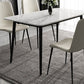 Simple Sintered Stone Kitchen Dining Table Rectangle White Dining Table with 4 Legs Base Clearhalo ' dining_table' 'Dining Tables & Seating' 'Dining Tables' 'Furniture' 'furniture_dining_table' 'Kitchen & Dining Furniture' 'kitchen&dining_furn' 'kitchen' 'kitchen_dining_table' 3756976