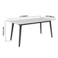Simple Sintered Stone Kitchen Dining Table Rectangle White Dining Table with 4 Legs Base Clearhalo ' dining_table' 'Dining Tables & Seating' 'Dining Tables' 'Furniture' 'furniture_dining_table' 'Kitchen & Dining Furniture' 'kitchen&dining_furn' 'kitchen' 'kitchen_dining_table' 3756979