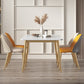 Rectangle 4 Legs Glam Dining Table White Fixed Table of Sintered Stone Clearhalo ' dining_table' 'Dining Tables & Seating' 'Dining Tables' 'furn' 'furn_dining_table' 'Furniture' 'furniture_dining_table' 'Kitchen & Dining Furniture' 'kitchen&dining_furn' 'kitchen' 'kitchen_dining_table' 3756989
