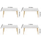 Rectangle 4 Legs Glam Dining Table White Fixed Table of Sintered Stone Clearhalo ' dining_table' 'Dining Tables & Seating' 'Dining Tables' 'furn' 'furn_dining_table' 'Furniture' 'furniture_dining_table' 'Kitchen & Dining Furniture' 'kitchen&dining_furn' 'kitchen' 'kitchen_dining_table' 3756990