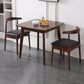 Square Industrial Dining Table Wood Color Fixed Table with Rubberwood Solid Wood Clearhalo ' dining_table' 'Dining Tables & Seating' 'Dining Tables' 'furn' 'furn_dining_table' 'Furniture' 'furniture_dining_table' 'Kitchen & Dining Furniture' 'kitchen&dining_furn' 'kitchen' 'kitchen_dining_table' 3757000