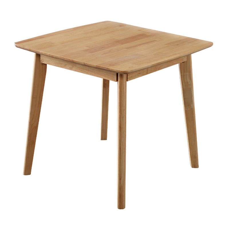 Square Industrial Dining Table Wood Color Fixed Table with Rubberwood Solid Wood Natural Without Chairs Clearhalo ' dining_table' 'Dining Tables & Seating' 'Dining Tables' 'furn' 'furn_dining_table' 'Furniture' 'furniture_dining_table' 'Kitchen & Dining Furniture' 'kitchen&dining_furn' 'kitchen' 'kitchen_dining_table' 3757001