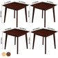 Square Industrial Dining Table Wood Color Fixed Table with Rubberwood Solid Wood Clearhalo ' dining_table' 'Dining Tables & Seating' 'Dining Tables' 'furn' 'furn_dining_table' 'Furniture' 'furniture_dining_table' 'Kitchen & Dining Furniture' 'kitchen&dining_furn' 'kitchen' 'kitchen_dining_table' 3757010