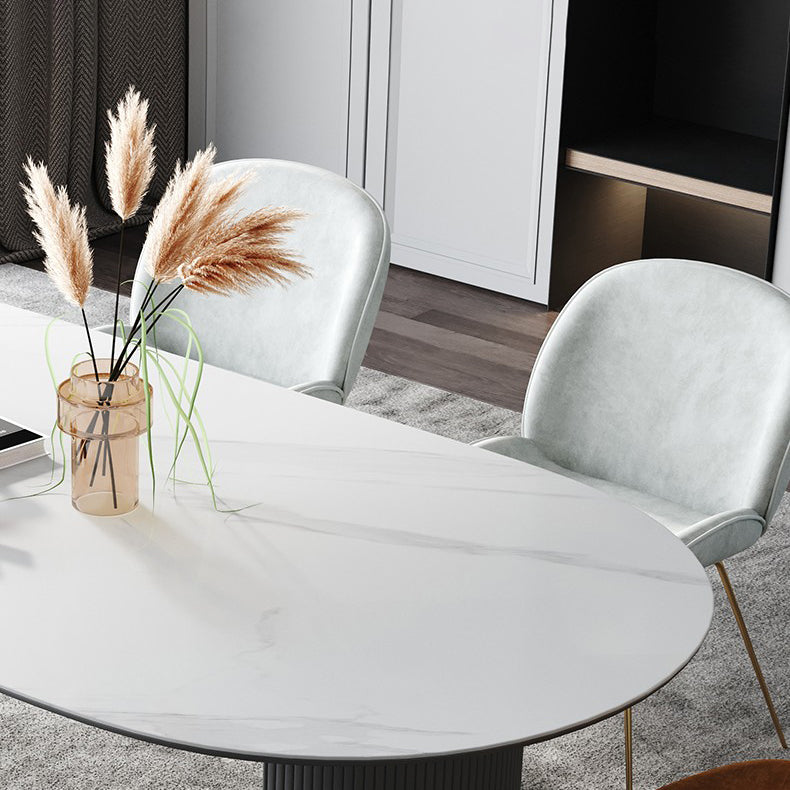 Metal Modern Free Form Indoor Table Sintered Stone Table for Dining Room Clearhalo ' dining_table' 'Dining Tables & Seating' 'Dining Tables' 'furn' 'furn_dining_table' 'Furniture' 'furniture_dining_table' 'Kitchen & Dining Furniture' 'kitchen&dining_furn' 'kitchen' 'kitchen_dining_table' 3757022