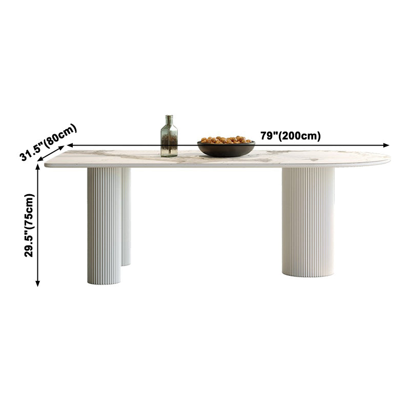 Metal Modern Free Form Indoor Table Sintered Stone Table for Dining Room Clearhalo ' dining_table' 'Dining Tables & Seating' 'Dining Tables' 'furn' 'furn_dining_table' 'Furniture' 'furniture_dining_table' 'Kitchen & Dining Furniture' 'kitchen&dining_furn' 'kitchen' 'kitchen_dining_table' 3757026