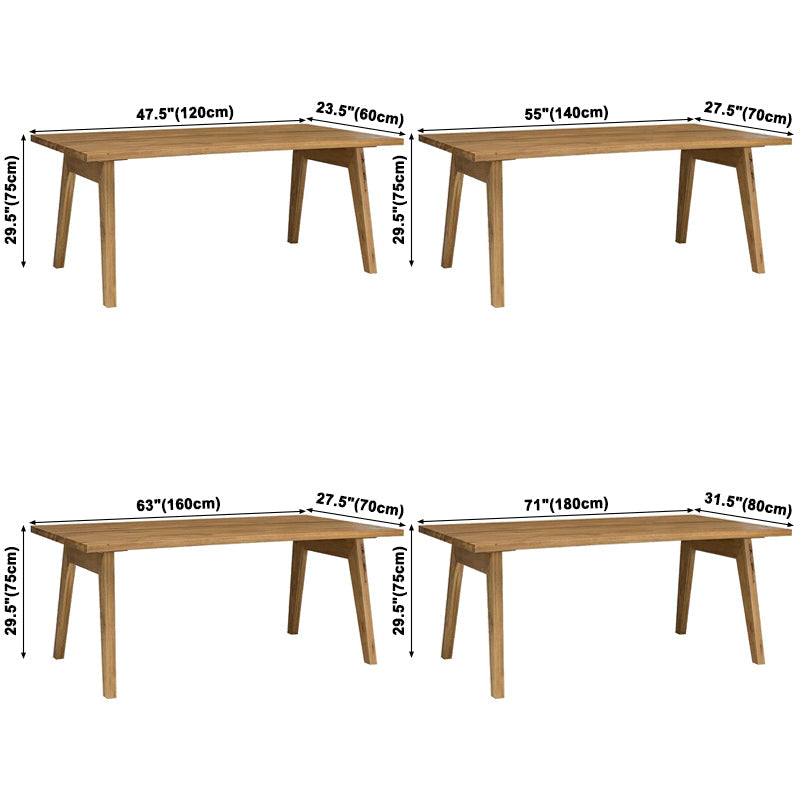 Simplicity Style Solid Wood Dining Table 4 Legs Base Rectangle Table for Home Clearhalo ' dining_table' 'Dining Tables & Seating' 'Dining Tables' 'furn' 'furn_dining_table' 'Furniture' 'furniture_dining_table' 'Kitchen & Dining Furniture' 'kitchen&dining_furn' 'kitchen' 'kitchen_dining_table' 3757035