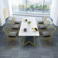 Rectangle Double Pedestal Glam Dining Table Two-Color Fixed Table of Sintered Stone Clearhalo ' dining_table' 'Dining Tables & Seating' 'Dining Tables' 'furn' 'furn_dining_table' 'Furniture' 'furniture_dining_table' 'Kitchen & Dining Furniture' 'kitchen&dining_furn' 'kitchen' 'kitchen_dining_table' 3757048