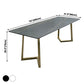 Rectangle Double Pedestal Glam Dining Table Two-Color Fixed Table of Sintered Stone Clearhalo ' dining_table' 'Dining Tables & Seating' 'Dining Tables' 'furn' 'furn_dining_table' 'Furniture' 'furniture_dining_table' 'Kitchen & Dining Furniture' 'kitchen&dining_furn' 'kitchen' 'kitchen_dining_table' 3757052