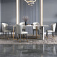 Minimalist Gray Sintered Stone Dining Table Rectangle Standard Dining Table with Sled Base Clearhalo ' dining_table' 'Dining Tables & Seating' 'Dining Tables' 'furn' 'furn_dining_table' 'Furniture' 'furniture_dining_table' 'Kitchen & Dining Furniture' 'kitchen&dining_furn' 'kitchen' 'kitchen_dining_table' 3757064