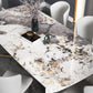 Minimalist Gray Sintered Stone Dining Table Rectangle Standard Dining Table with Sled Base Clearhalo ' dining_table' 'Dining Tables & Seating' 'Dining Tables' 'furn' 'furn_dining_table' 'Furniture' 'furniture_dining_table' 'Kitchen & Dining Furniture' 'kitchen&dining_furn' 'kitchen' 'kitchen_dining_table' 3757067