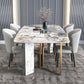 Minimalist Gray Sintered Stone Dining Table Rectangle Standard Dining Table with Sled Base Clearhalo ' dining_table' 'Dining Tables & Seating' 'Dining Tables' 'furn' 'furn_dining_table' 'Furniture' 'furniture_dining_table' 'Kitchen & Dining Furniture' 'kitchen&dining_furn' 'kitchen' 'kitchen_dining_table' 3757071