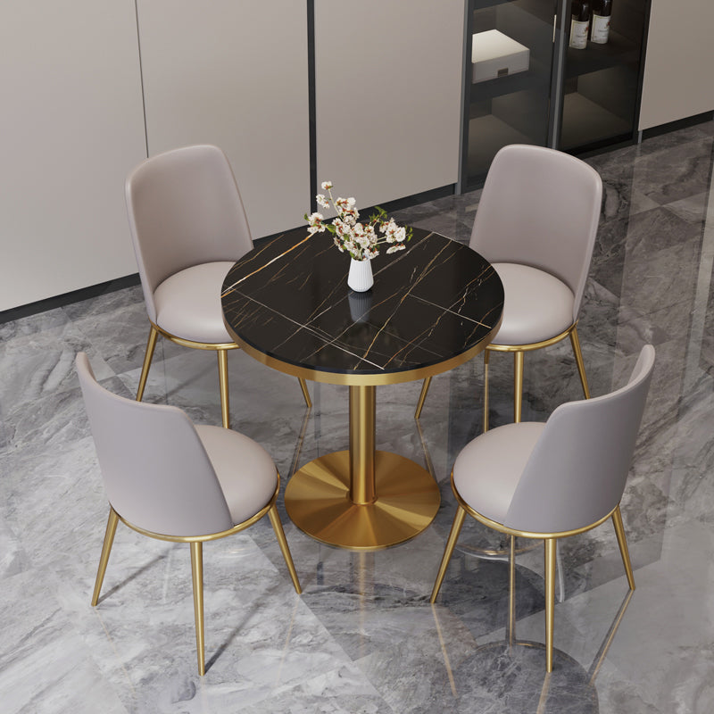 Traditional Luxury Round Dining Table Sintered Stone Dining Table with Pedestal Base Clearhalo ' dining_table' 'Dining Tables & Seating' 'Dining Tables' 'furn' 'furn_dining_table' 'Furniture' 'furniture_dining_table' 'Kitchen & Dining Furniture' 'kitchen&dining_furn' 'kitchen' 'kitchen_dining_table' 3757078