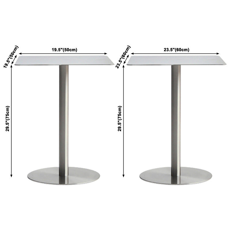 Stainless Steel Industrial Dining Table Tulip Base Dining Table for Home Use Clearhalo ' dining_table' 'Dining Tables & Seating' 'Dining Tables' 'furn' 'furn_dining_table' 'Furniture' 'furniture_dining_table' 'Kitchen & Dining Furniture' 'kitchen&dining_furn' 'kitchen' 'kitchen_dining_table' 3757112