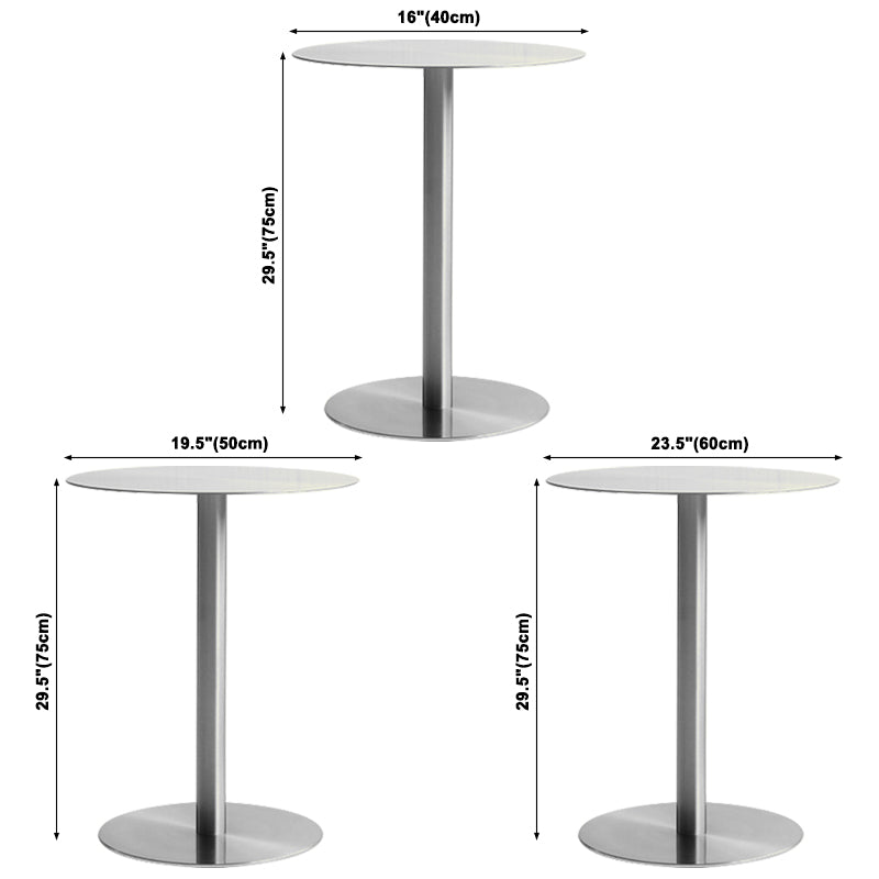 Stainless Steel Industrial Dining Table Tulip Base Dining Table for Home Use Clearhalo ' dining_table' 'Dining Tables & Seating' 'Dining Tables' 'furn' 'furn_dining_table' 'Furniture' 'furniture_dining_table' 'Kitchen & Dining Furniture' 'kitchen&dining_furn' 'kitchen' 'kitchen_dining_table' 3757113