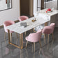 Traditional Luxury Rectangle Dining Table Sintered Stone Dining Table with Double Pedestal Clearhalo ' dining_table' 'Dining Tables & Seating' 'Dining Tables' 'furn' 'furn_dining_table' 'Furniture' 'furniture_dining_table' 'Kitchen & Dining Furniture' 'kitchen&dining_furn' 'kitchen' 'kitchen_dining_table' 3757119