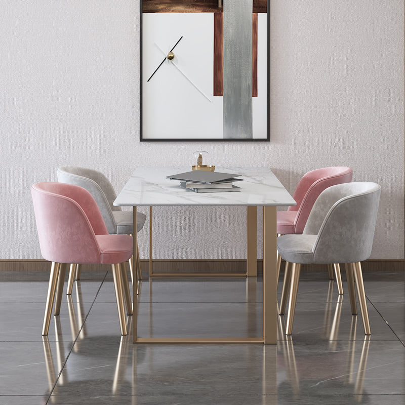 Traditional Luxury Rectangle Dining Table Sintered Stone Dining Table with Double Pedestal Clearhalo ' dining_table' 'Dining Tables & Seating' 'Dining Tables' 'furn' 'furn_dining_table' 'Furniture' 'furniture_dining_table' 'Kitchen & Dining Furniture' 'kitchen&dining_furn' 'kitchen' 'kitchen_dining_table' 3757122