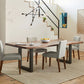 Contemporary Brown Rectangle Shape Dining Table Solid Wood Dining Table with Trestle Base Clearhalo ' dining_table' 'Dining Tables & Seating' 'Dining Tables' 'furn' 'furn_dining_table' 'Furniture' 'furniture_dining_table' 'Kitchen & Dining Furniture' 'kitchen&dining_furn' 'kitchen' 'kitchen_dining_table' 3757137