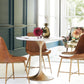 Round Tulip Base Glam Dining Table White Fixed Table with Sintered Stone Clearhalo ' dining_table' 'Dining Tables & Seating' 'Dining Tables' 'furn' 'furn_dining_table' 'Furniture' 'furniture_dining_table' 'Kitchen & Dining Furniture' 'kitchen&dining_furn' 'kitchen' 'kitchen_dining_table' 3757146