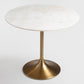 Round Tulip Base Glam Dining Table White Fixed Table with Sintered Stone Clearhalo ' dining_table' 'Dining Tables & Seating' 'Dining Tables' 'furn' 'furn_dining_table' 'Furniture' 'furniture_dining_table' 'Kitchen & Dining Furniture' 'kitchen&dining_furn' 'kitchen' 'kitchen_dining_table' 3757149