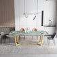 Metal Traditional Luxury Rectangle Indoor Table Sintered Stone Table with Trestle Clearhalo ' dining_table' 'Dining Tables & Seating' 'Dining Tables' 'furn' 'furn_dining_table' 'Furniture' 'furniture_dining_table' 'Kitchen & Dining Furniture' 'kitchen&dining_furn' 'kitchen' 'kitchen_dining_table' 3757167