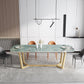 Metal Traditional Luxury Rectangle Indoor Table Sintered Stone Table with Trestle Clearhalo ' dining_table' 'Dining Tables & Seating' 'Dining Tables' 'furn' 'furn_dining_table' 'Furniture' 'furniture_dining_table' 'Kitchen & Dining Furniture' 'kitchen&dining_furn' 'kitchen' 'kitchen_dining_table' 3757176