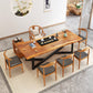 Industrial Rectangle Dining Table Pine Solid Wood Table with Black Trestle Base for Dining Room Clearhalo ' dining_table' 'Dining Tables & Seating' 'Dining Tables' 'furn' 'furn_dining_table' 'Furniture' 'furniture_dining_table' 'Kitchen & Dining Furniture' 'kitchen&dining_furn' 'kitchen' 'kitchen_dining_table' 3757178