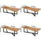 Industrial Rectangle Dining Table Pine Solid Wood Table with Black Trestle Base for Dining Room Clearhalo ' dining_table' 'Dining Tables & Seating' 'Dining Tables' 'furn' 'furn_dining_table' 'Furniture' 'furniture_dining_table' 'Kitchen & Dining Furniture' 'kitchen&dining_furn' 'kitchen' 'kitchen_dining_table' 3757185