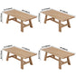 Modern Solid Wood Kitchen Dining Table Khaki Rectangle Shape Dining Table with Trestle Base Clearhalo ' dining_table' 'Dining Tables & Seating' 'Dining Tables' 'furn' 'furn_dining_table' 'Furniture' 'furniture_dining_table' 'Kitchen & Dining Furniture' 'kitchen&dining_furn' 'kitchen' 'kitchen_dining_table' 3757192