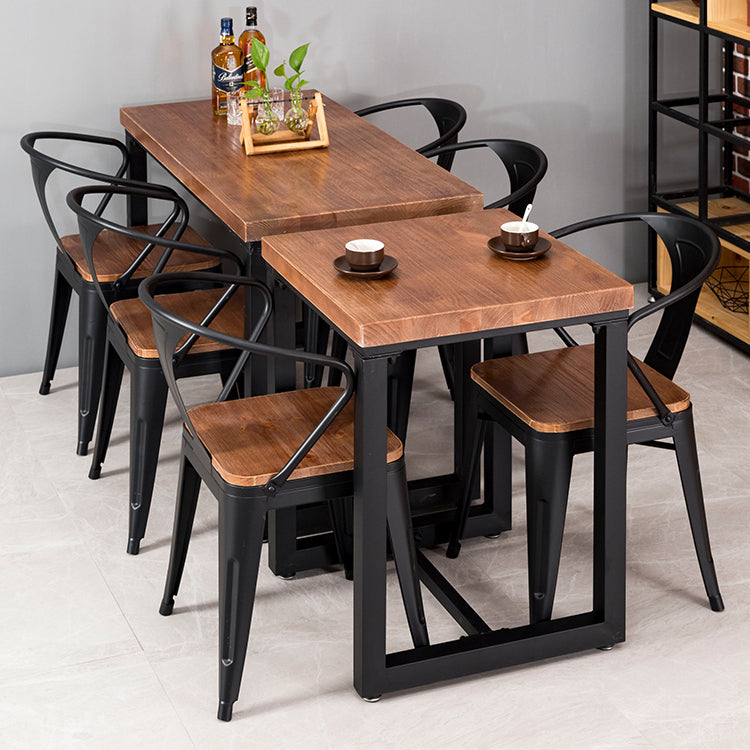 Trestle Base Home Furniture Industrial Style Dining Room Collection for Dining Room Clearhalo ' dining_table' 'Dining Tables & Seating' 'Dining Tables' 'furn' 'furn_dining_table' 'Furniture' 'furniture_dining_table' 'Kitchen & Dining Furniture' 'kitchen&dining_furn' 'kitchen' 'kitchen_dining_table' 3757222