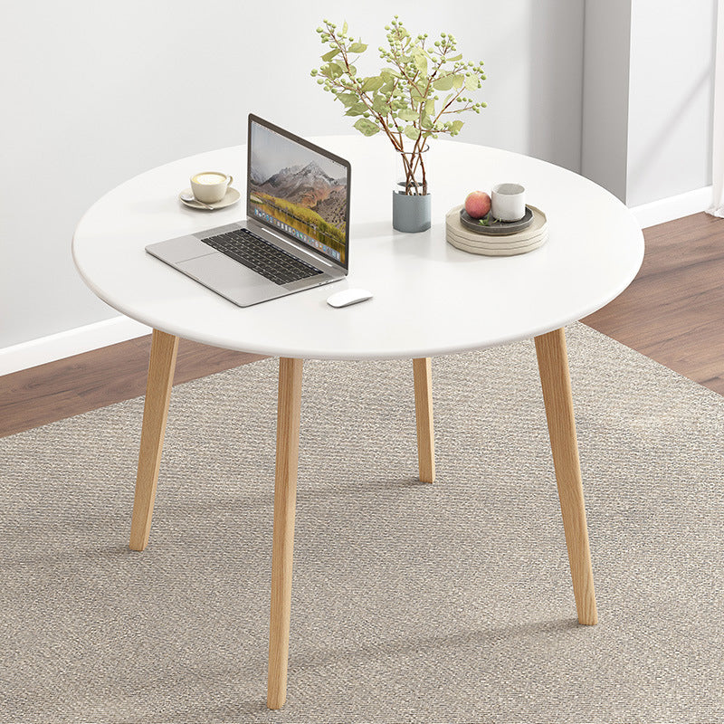 Round Solid Wood Two-Color Dining Table Simplicity 4 Legs Table for Dining Room Clearhalo ' dining_table' 'Dining Tables & Seating' 'Dining Tables' 'furn' 'furn_dining_table' 'Furniture' 'furniture_dining_table' 'Kitchen & Dining Furniture' 'kitchen&dining_furn' 'kitchen' 'kitchen_dining_table' 3757226