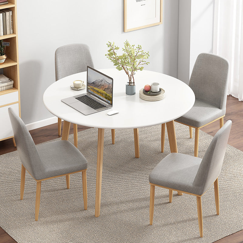 Round Solid Wood Two-Color Dining Table Simplicity 4 Legs Table for Dining Room Clearhalo ' dining_table' 'Dining Tables & Seating' 'Dining Tables' 'furn' 'furn_dining_table' 'Furniture' 'furniture_dining_table' 'Kitchen & Dining Furniture' 'kitchen&dining_furn' 'kitchen' 'kitchen_dining_table' 3757227