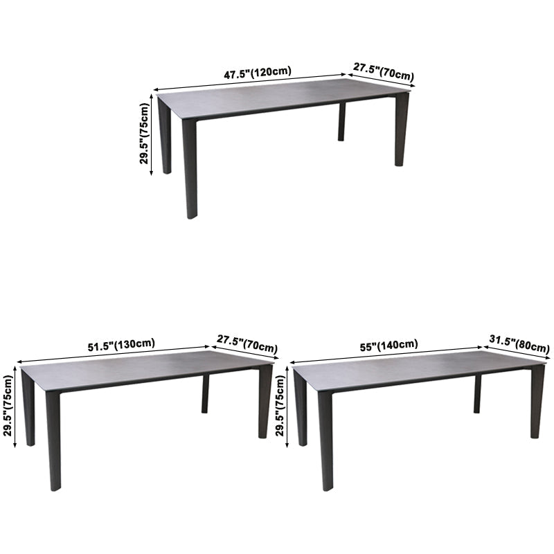 Modern Style Home Sintered Stone Dining Table Rectangular Shape Table with Ash Wood 4 Legs Base Clearhalo ' dining_table' 'Dining Tables & Seating' 'Dining Tables' 'furn' 'furn_dining_table' 'Furniture' 'furniture_dining_table' 'Kitchen & Dining Furniture' 'kitchen&dining_furn' 'kitchen' 'kitchen_dining_table' 3757247