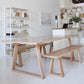 Modern Solid Wood Table Rectangle Dining Table with Double Pedestal Base Clearhalo ' dining_table' 'Dining Tables & Seating' 'Dining Tables' 'furn' 'furn_dining_table' 'Furniture' 'furniture_dining_table' 'Kitchen & Dining Furniture' 'kitchen&dining_furn' 'kitchen' 'kitchen_dining_table' 3757249