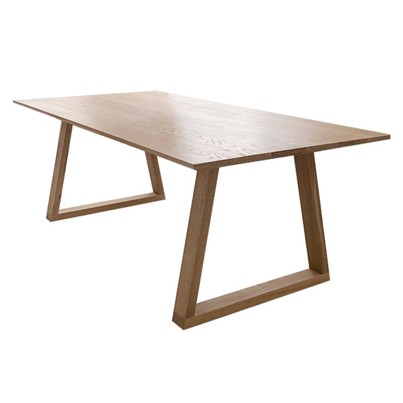 Modern Solid Wood Table Rectangle Dining Table with Double Pedestal Base Without Chairs Clearhalo ' dining_table' 'Dining Tables & Seating' 'Dining Tables' 'furn' 'furn_dining_table' 'Furniture' 'furniture_dining_table' 'Kitchen & Dining Furniture' 'kitchen&dining_furn' 'kitchen' 'kitchen_dining_table' 3757252