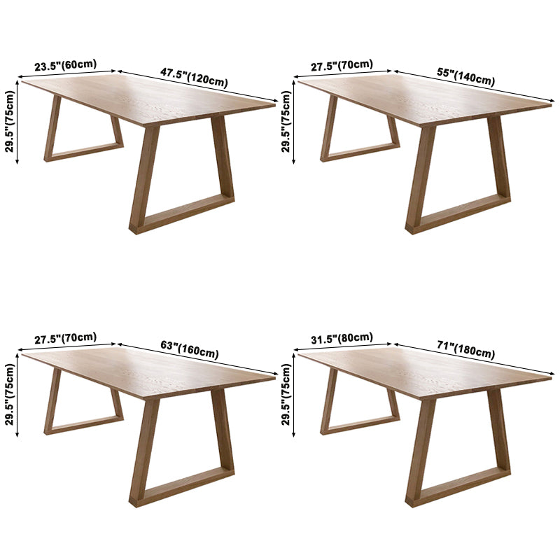 Modern Solid Wood Table Rectangle Dining Table with Double Pedestal Base Clearhalo ' dining_table' 'Dining Tables & Seating' 'Dining Tables' 'furn' 'furn_dining_table' 'Furniture' 'furniture_dining_table' 'Kitchen & Dining Furniture' 'kitchen&dining_furn' 'kitchen' 'kitchen_dining_table' 3757255