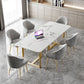 Sintered Stone White Dining Table Luxury Double Pedestal Table for Dining Room Clearhalo ' dining_table' 'Dining Tables & Seating' 'Dining Tables' 'furn' 'furn_dining_table' 'Furniture' 'furniture_dining_table' 'Kitchen & Dining Furniture' 'kitchen&dining_furn' 'kitchen' 'kitchen_dining_table' 3757260