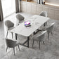 Sintered Stone White Dining Table Luxury Double Pedestal Table for Dining Room Clearhalo ' dining_table' 'Dining Tables & Seating' 'Dining Tables' 'furn' 'furn_dining_table' 'Furniture' 'furniture_dining_table' 'Kitchen & Dining Furniture' 'kitchen&dining_furn' 'kitchen' 'kitchen_dining_table' 3757263