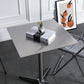 Stainless Steel Industrial Dining Table Pedestal Table for Dinning Room Clearhalo ' dining_table' 'Dining Tables & Seating' 'Dining Tables' 'Furniture' 'furniture_dining_table' 'Kitchen & Dining Furniture' 'kitchen&dining_furn' 'kitchen' 'kitchen_dining_table' 3757270