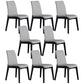 Industrial Rubberwood Solid Back Side Chair Matte Finish Leather Dining Chair with Black Legs Light Gray 8 Piece Set Clearhalo ' kitchen&dining_furn' 'Dining Chairs' 'Dining Tables & Seating' 'dining_chair' 'furn' 'furn_dining_chair' 'Furniture' 'furniture_dining_chair' 'Kitchen & Dining Furniture' 'kitchen' 3757286