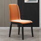Industrial Rubberwood Solid Back Side Chair Matte Finish Leather Dining Chair with Black Legs Clearhalo ' kitchen&dining_furn' 'Dining Chairs' 'Dining Tables & Seating' 'dining_chair' 'furn' 'furn_dining_chair' 'Furniture' 'furniture_dining_chair' 'Kitchen & Dining Furniture' 'kitchen' 3757287