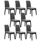 Industrial Rubberwood Solid Back Side Chair Matte Finish Leather Dining Chair with Black Legs Dark Gray 8 Piece Set Clearhalo ' kitchen&dining_furn' 'Dining Chairs' 'Dining Tables & Seating' 'dining_chair' 'furn' 'furn_dining_chair' 'Furniture' 'furniture_dining_chair' 'Kitchen & Dining Furniture' 'kitchen' 3757299