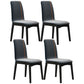 Industrial Rubberwood Solid Back Side Chair Matte Finish Leather Dining Chair with Black Legs Grey 4 Piece Set Clearhalo ' kitchen&dining_furn' 'Dining Chairs' 'Dining Tables & Seating' 'dining_chair' 'furn' 'furn_dining_chair' 'Furniture' 'furniture_dining_chair' 'Kitchen & Dining Furniture' 'kitchen' 3757307