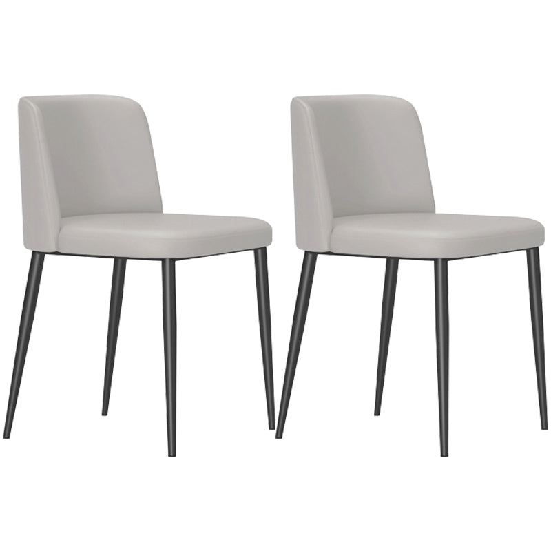 Home Scandinavian Side Chair Parsons Back Metal Upholstered Dining Room Chair Light Gray 2 Piece Set Clearhalo ' kitchen&dining_furn' 'Dining Chairs' 'Dining Tables & Seating' 'dining_chair' 'furn' 'furn_dining_chair' 'Furniture' 'furniture_dining_chair' 'Kitchen & Dining Furniture' 'kitchen' 3757310