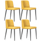 Home Scandinavian Side Chair Parsons Back Metal Upholstered Dining Room Chair Yellow 4 Piece Set Clearhalo ' kitchen&dining_furn' 'Dining Chairs' 'Dining Tables & Seating' 'dining_chair' 'furn' 'furn_dining_chair' 'Furniture' 'furniture_dining_chair' 'Kitchen & Dining Furniture' 'kitchen' 3757323